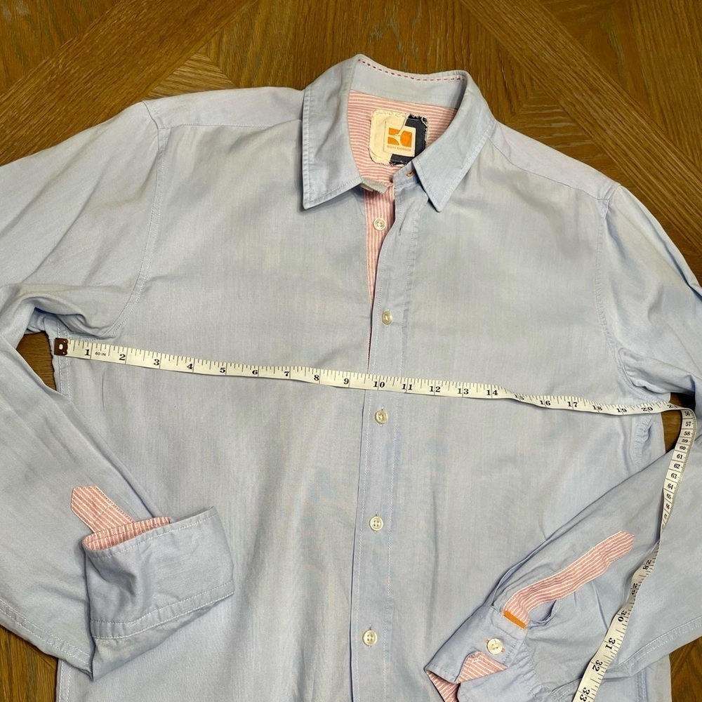 BOSS Orange Cliff Light Blue Long Sleeve Button Down Shirt - Picture 6 of 10
